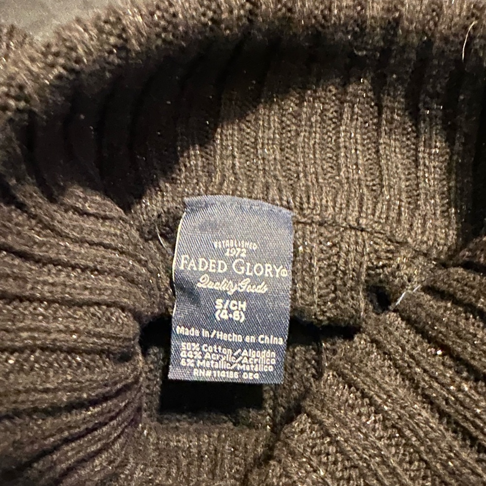 Faded Glory Black Knit Sweater